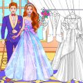 Wedding Coloring Dress Up Game